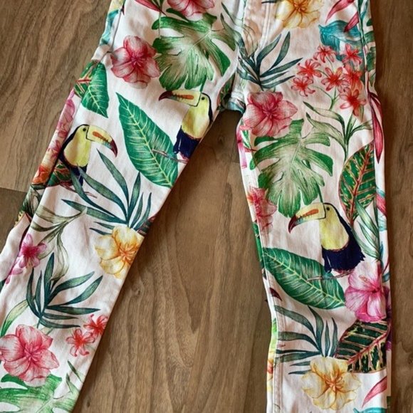 Zara Tropical Denim Pants - Picture 2 of 6